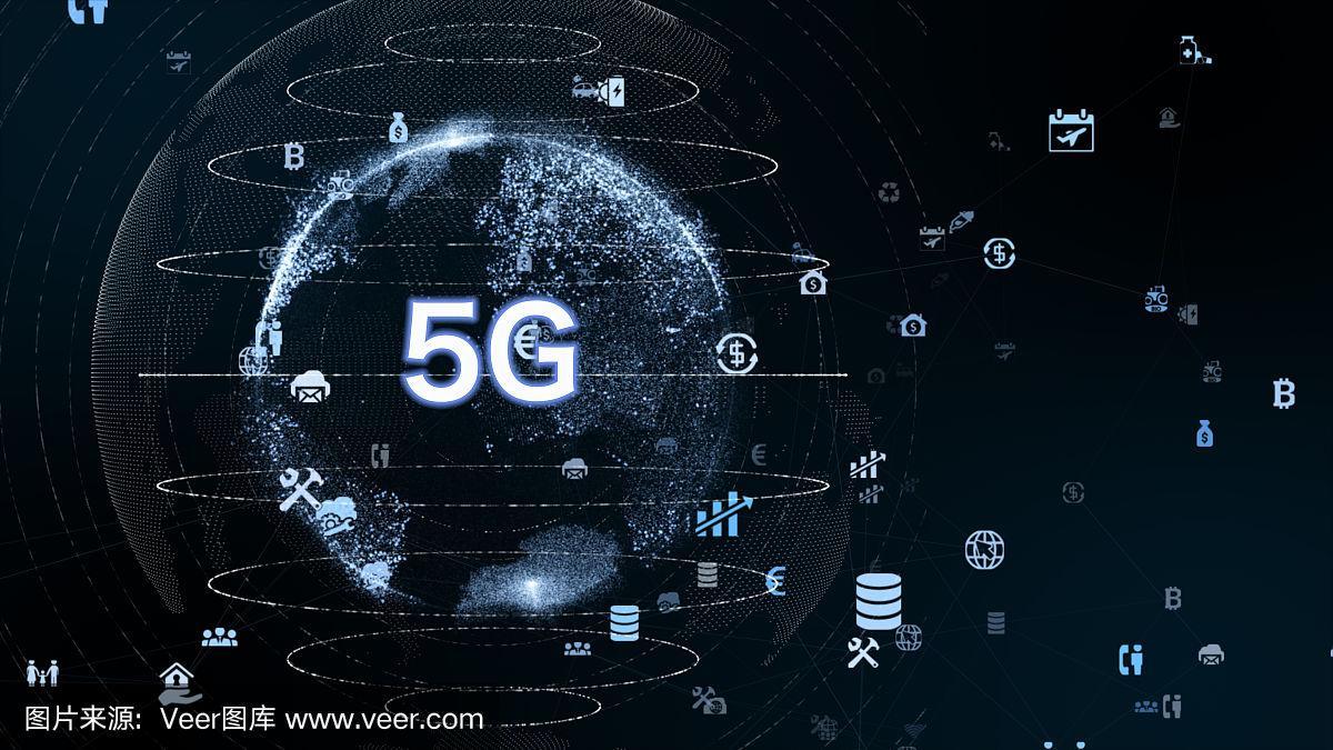 5g和ai技术,全球通信网络概念
